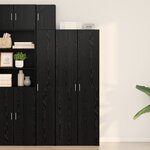 vidaXL Highboard Chêne Noir 70x42.5x185 cm Bois d'ingénierie