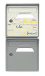 Pack de 2 boîtes aux lettres murales - "On the beach" - "Gris souris"