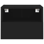 vidaXL Meuble TV mural noir 40x30x30 cm bois d'ingénierie