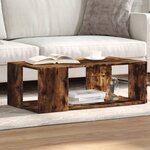 vidaXL Table basse chêne fumé 89 5x48x30 cm bois d'ingénierie
