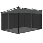 vidaXL Tonnelle avec parois en filet anthracite 4x3 m acier