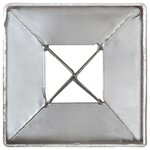 vidaXL Piquets au sol 2 Pièces Argenté 7x7x90 cm Acier galvanisé