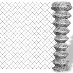 vidaXL Clôture à mailles losangées Acier galvanisé 15x1 5 m Argenté