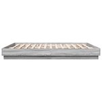 vidaXL Cadre de lit sans matelas sonoma gris 180x200 cm
