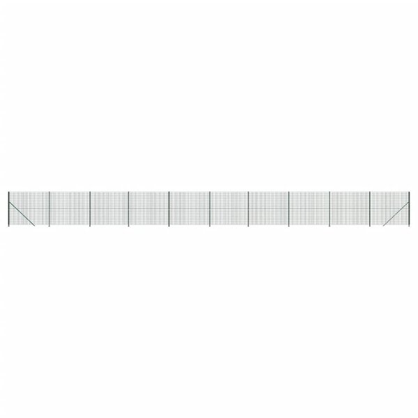 vidaXL Clôture en treillis métallique avec bride vert 1 8x25 m