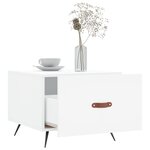 vidaXL Tables basses 2 Pièces blanc 50x50x40 cm bois d'ingénierie