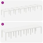 vidaXL Ensemble de salle à manger de jardin 15 pièces Blanc Rotin Synthétique