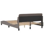 vidaXL Cadre de lit sans matelas taupe 140x200 cm tissu