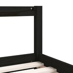 vidaXL Cadre de lit pour enfant tiroirs noir 80x160 cm bois pin massif