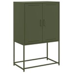 vidaXL Meuble TV vert olive 68x39x60 5 cm acier