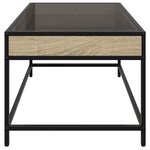 vidaXL Table basse avec LED infini chêne sonoma 70x50x41 cm