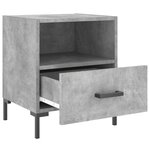 vidaXL Tables de chevet 2Pièces gris béton 40x35x47 5cm bois d’ingénierie