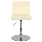 vidaXL Chaises pivotantes à manger lot de 4 Crème Tissu