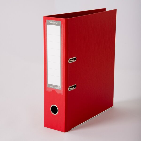 Lot de 1 classeur a4 class'hic rouge haut de gamme - dos 8 cm - marque enveloppebulle