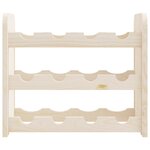 vidaXL Casier à vin 43x25x37 cm bois de pin massif