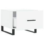 vidaXL Tables basses 2 Pièces blanc brillant 50x50x40cm bois d'ingénierie
