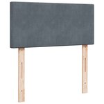 vidaXL Sommier à lattes de lit et matelas Gris foncé 90x200 cm Velours