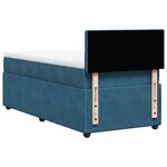 vidaXL Sommier à lattes de lit avec matelas bleu 100x200 cm