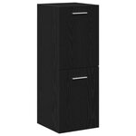vidaXL Ensemble de meubles de salle de bain 4 pièces Chêne Noir Bois Technique