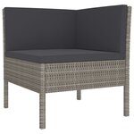 Salon de jardin meuble d'extérieur ensemble de mobilier 4 pièces avec coussins résine tressée gris 02_0016179