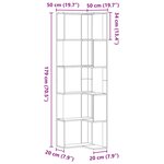 vidaXL Bibliothèque d'angle à 5 niveaux gris béton bois d'ingénierie