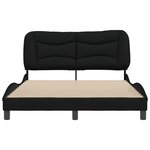 vidaXL Cadre de lit sans matelas noir 140x190 cm tissu