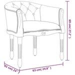 vidaXL Chaise à manger Gris foncé Velours