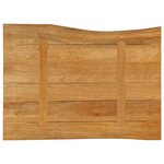 vidaXL Dessus de table 70x60x3 8 cm bord vivant bois massif manguier