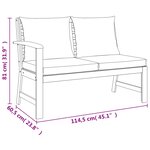 vidaXL Ensemble à manger de jardin avec coussins 11 Pièces bois d'acacia