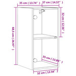 vidaXL Armoire murale avec portes en verre chêne marron 35x37x68 5 cm