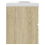 vidaXL Armoire d'évier et lavabo intégré Chêne sonoma Bois ingénierie