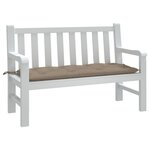 vidaXL Coussin de banc de jardin taupe 120x50x7 cm tissu oxford