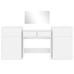 vidaXL Ensemble de coiffeuse 4 Pièces blanc bois d'ingénierie
