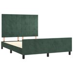 vidaXL Cadre de lit sans matelas vert foncé 140x200 cm velours