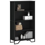 vidaXL Bibliothèque noir 80x31x137 5 cm bois d'ingénierie