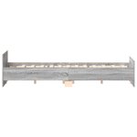 vidaXL Cadre de lit sans matelas sonoma gris 150x200 cm