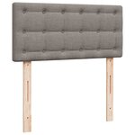vidaXL Sommier à lattes de lit avec matelas Taupe 80x200 cm Tissu