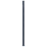 vidaXL Poteaux de clôture 2 Pièces Gris foncé 185 cm Aluminium