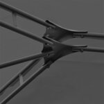 vidaXL Tonnelle de jardin avec rideaux 4 x 3 m Anthracite