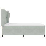 Lit à ressort vidaXL avec matelas Gris clair 160x200 cm Velours