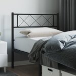 vidaXL Tête de lit métal noir 80 cm