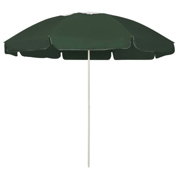 vidaXL Parasol de plage Vert 240 cm