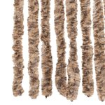 vidaXL Rideau anti-mouches beige et marron foncé 56x200 cm chenille
