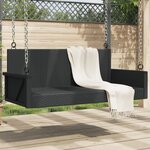 vidaXL Balancelle noir 119x56x48 cm résine tressée