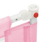 vidaXL Barrière de sécurité de lit d'enfant Rose 120x25 cm Tissu