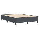 vidaXL Cadre de lit Gris Foncé 140x190 cm en Tissu Velours