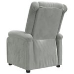 vidaXL Fauteuil inclinable gris clair velours