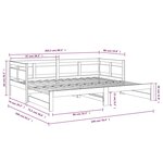 vidaXL Lit coulissant sans matelas bois de pin solide 2x(80x200) cm