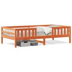 vidaXL Cadre de lit sans matelas cire marron 100x200cm bois pin massif
