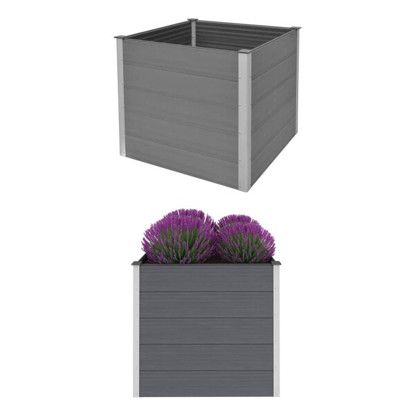 vidaXL Lit surélevé de jardin WPC 100x100x91 cm Gris